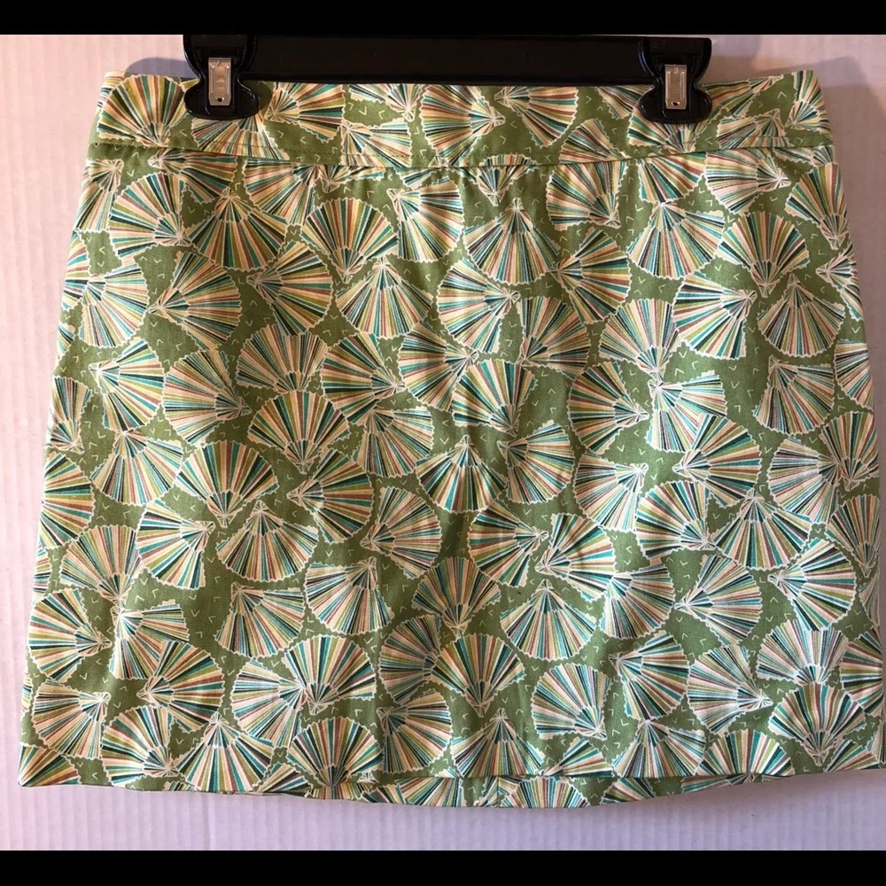 J Crew‎ Light Green Pattern Skirt, Size 10